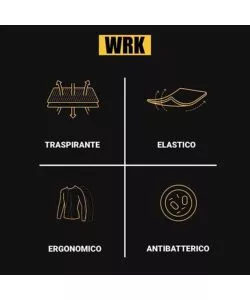 6 paia calza corta da lavoro anti-infortunistica "wrk05" colore nero, tg 39/42 - wrk